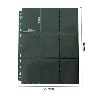 Mtg Tcg 18 Pocket Card Pages โหลดสูงสุด Black Trading Card Binder Pages