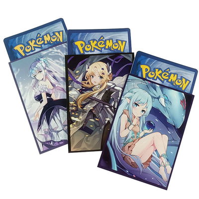 Custom Art Card Sleeves สำหรับเกม Pokemon Yugioh MTG Magic Card Standard Small Size Available Custom Made