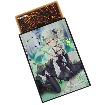 ร้อนขาย Yugioh Trading Card แขน 62x89 มม. พิมพ์อะนิเมะแขนการ์ด MTG Custom แขนการ์ดพลาสติก